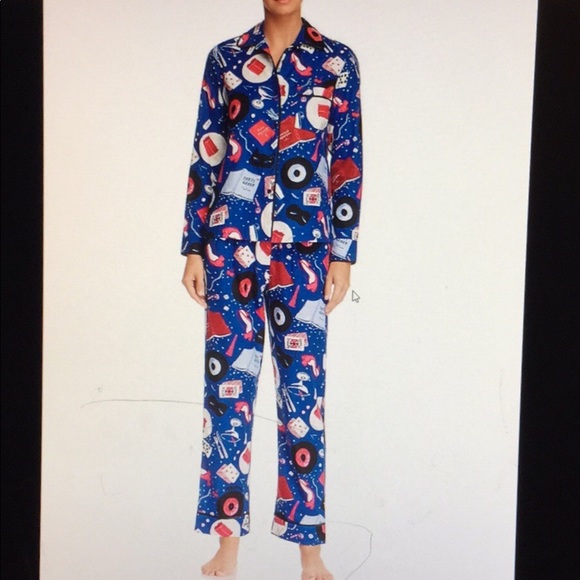 kate spade Other - Kate Spade Party Print Flannel Pajamas Size M NEW
